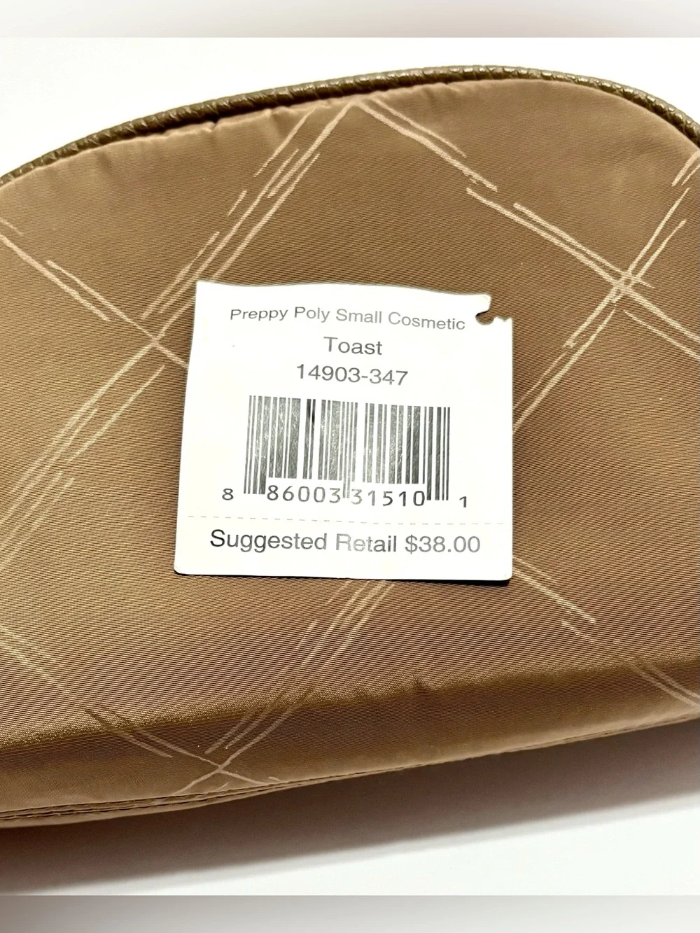 NWT - VERA BRADLEY Preppy Poly Small Cosmetic Case - Toast